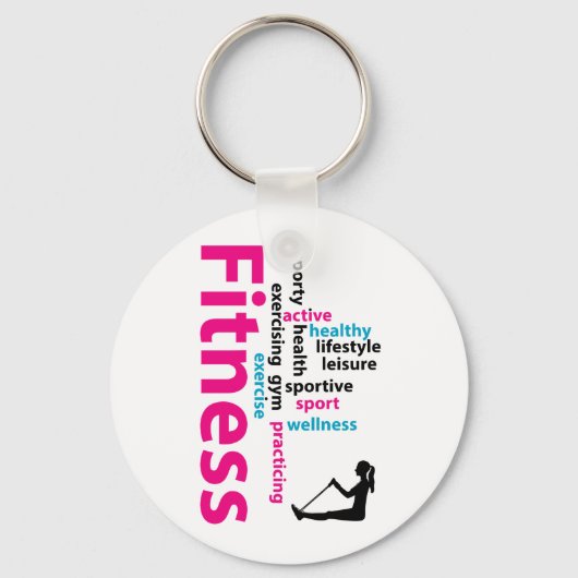 Fitnesswoorden Sleutelhanger (Voorkant)