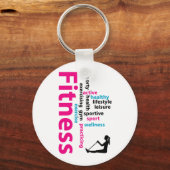 Fitnesswoorden Sleutelhanger (Voorkant)