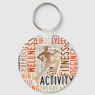 Fitnesswoorden Sleutelhanger