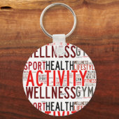 Fitnesswoorden Sleutelhanger (Voorkant)