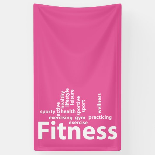 Fitnesswoorden Spandoek (Verticaal)