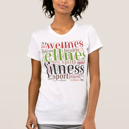 Fitnesswoorden T-shirt (Voorkant)