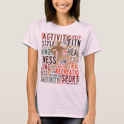 Fitnesswoorden T-shirt (Voorkant)