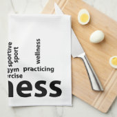 Fitnesswoorden Theedoek (Quarter Fold)