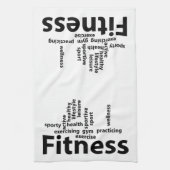 Fitnesswoorden Theedoek (Verticaal)