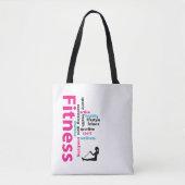 Fitnesswoorden Tote Bag (Voorkant)