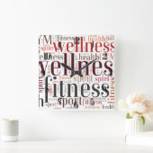Fitnesswoorden Vierkante Klok (Huis)
