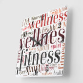 Fitnesswoorden Vierkante Klok (Hoek)