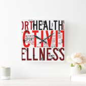 Fitnesswoorden Vierkante Klok (Huis)