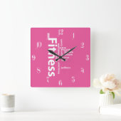 Fitnesswoorden Vierkante Klok (Huis)