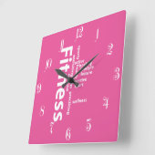 Fitnesswoorden Vierkante Klok (Hoek)