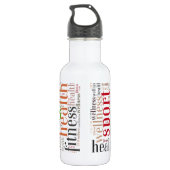 Fitnesswoorden Waterfles (Achterkant)