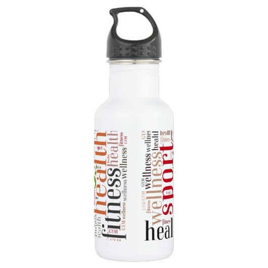 Fitnesswoorden Waterfles (Achterkant)