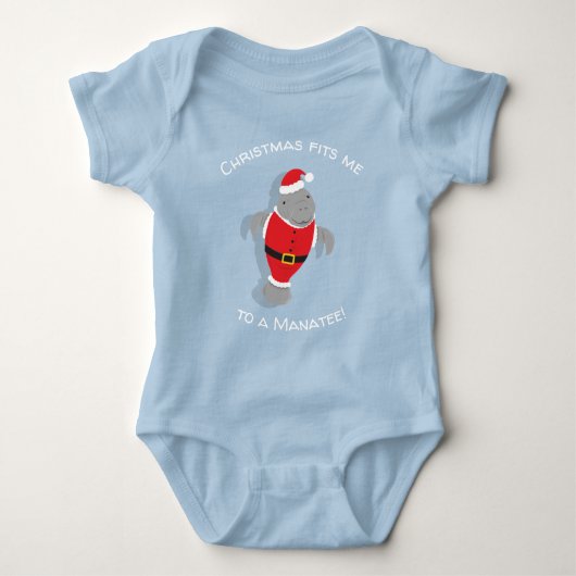 Fits Me to a Manatee Funny Christmas Novelty Romper (Voorkant)