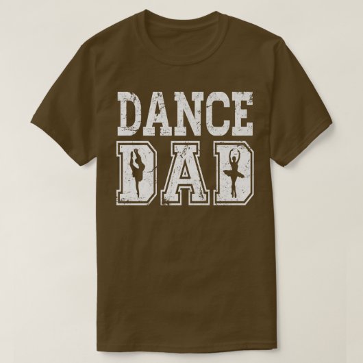 Fitted Dance Dad Ballet s Distressedfor Men T-shirt (Design voorkant)