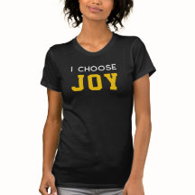 Fitted Gold JOY Celebration Black T-Shirt
