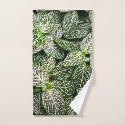 Fittonia Mosaic Plant met variabele bladeren Bad Handdoek (Handdoek)
