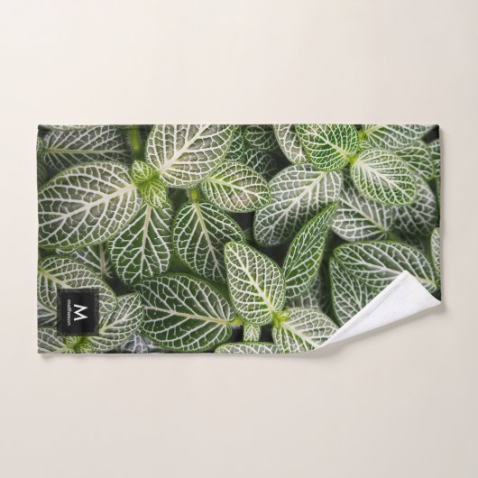 Fittonia Mosaic Plant met variabele bladeren Bad Handdoek (Handdoek)