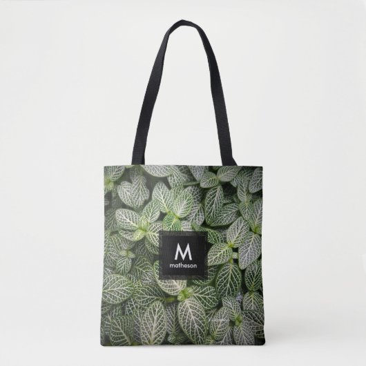 Fittonia Mosaic Plant met variabele bladeren Tote Bag (Voorkant)