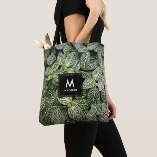 Fittonia Mosaic Plant met variabele bladeren Tote Bag (Dichtbij)