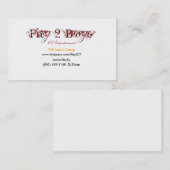 Fity 2 Boys, www.MySpace.com/Fity2CT, (502) 435... Visitekaartje (Voorkant / Achterkant)