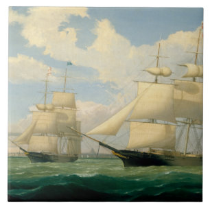 Fitz Henry Lane - De schepen "Winged Arrow" Tegeltje