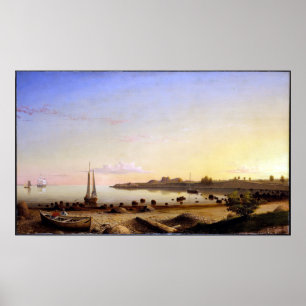 Fitz Henry Lane Stage Fort Gloucester Harbor Poster