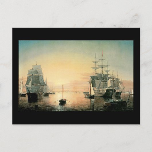 Fitz Hugh Lane Boston Harbour Briefkaart (Voorkant)