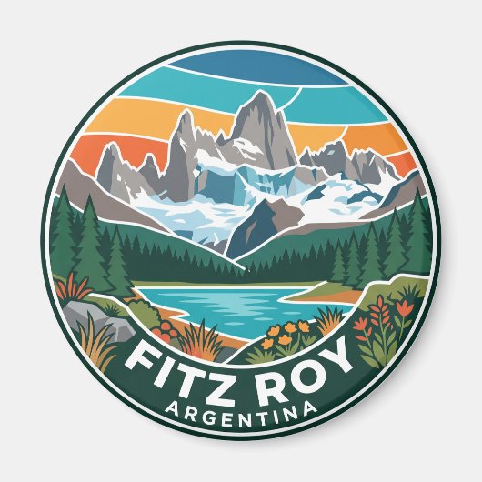 Fitz Roy Argentinië Magneet (Voorkant)