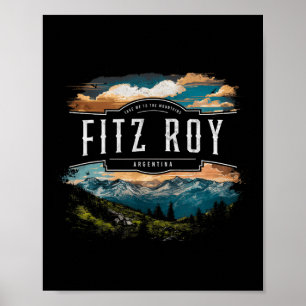 Fitz Roy-gebergte Argentinië Wandelen Buitenleven  Poster