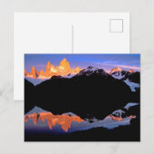 Fitz Roy Group Reflecteerde in Glacial Lakes Briefkaart (Voorkant / Achterkant)
