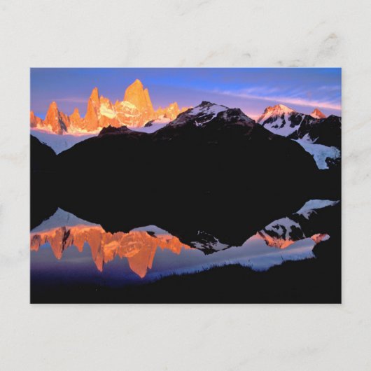 Fitz Roy Group Reflecteerde in Glacial Lakes Briefkaart (Voorkant)