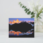 Fitz Roy Group Reflecteerde in Glacial Lakes Briefkaart (Staand voorkant)