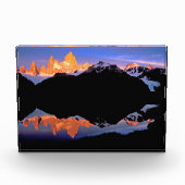 Fitz Roy Group Reflecteerde in Glacial Lakes Fotoblokken (Voorkant)