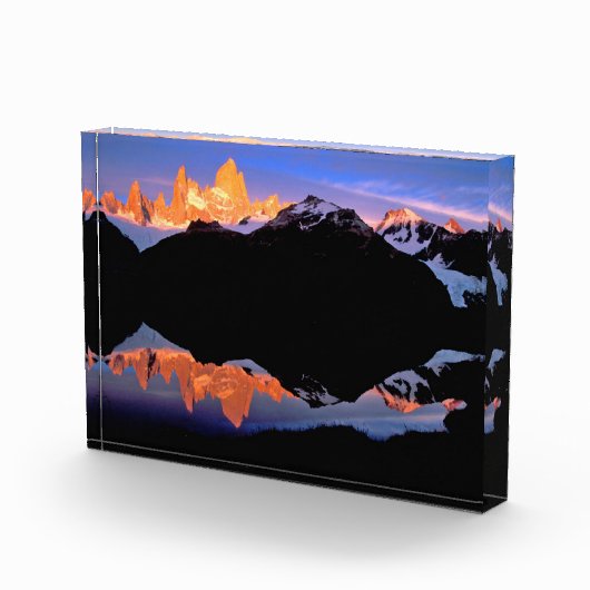Fitz Roy Group Reflecteerde in Glacial Lakes Fotoblokken (Rechts)