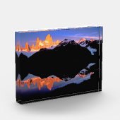 Fitz Roy Group Reflecteerde in Glacial Lakes Fotoblokken (Links)