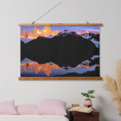 Fitz Roy Group Reflecteerde in Glacial Lakes Hangend Wandkleed (Slaapkamer)