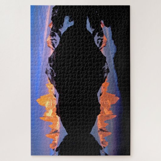 Fitz Roy Group Reflecteerde in Glacial Lakes Legpuzzel (Verticaal)