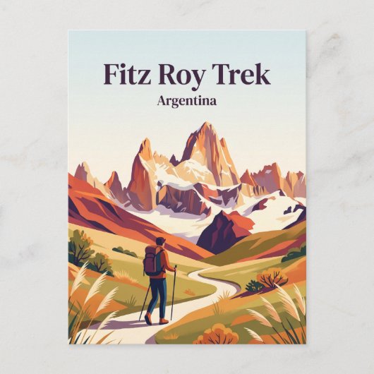 Fitz Roy Trek El Chaltén Argentinië Briefkaart (Voorkant)