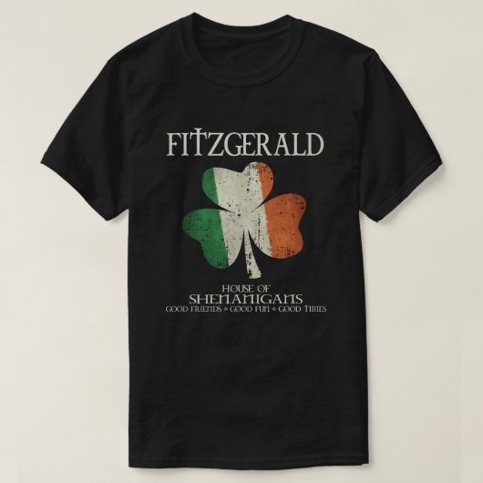 Fitzgerald achternaam familie Ierland Iers huis va T-shirt (Design voorkant)