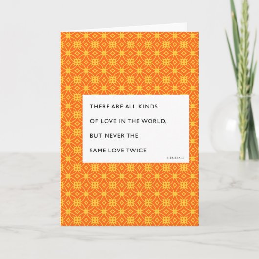 Fitzgerald Allerlei Liefde Valentijn Feestdagen Kaart (Voorkant)