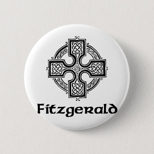 Fitzgerald Celtic Cross Ronde Button 5,7 Cm (Voorkant)