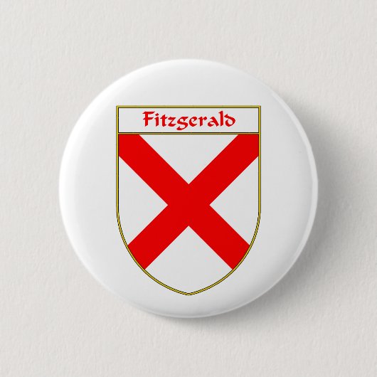 Fitzgerald Coat of Arms/Family Crest Ronde Button 5,7 Cm (Voorkant)