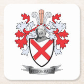 Fitzgerald Coat of Arms Kartonnen Onderzetters (Voorkant)