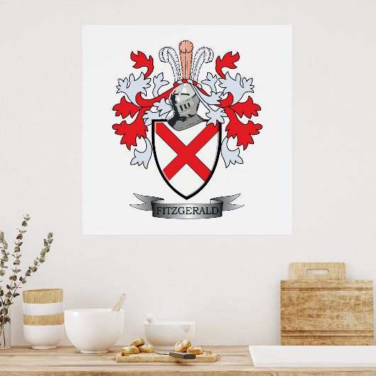 Fitzgerald Coat of Arms Poster (Keuken)