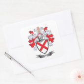 Fitzgerald Coat of Arms Vierkante Sticker (Envelop)