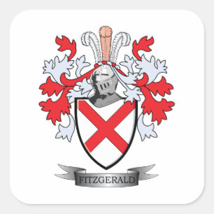 Fitzgerald Coat of Arms Vierkante Sticker