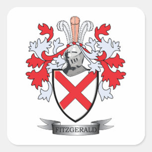 Fitzgerald Coat of Arms Vierkante Sticker