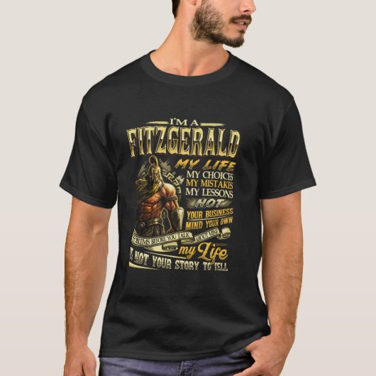 FITZGERALD Familienaam FITZGERALD Achternaam Team  T-shirt (Voorkant)