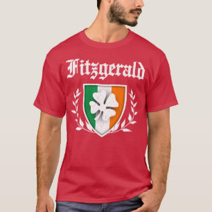 Fitzgerald Family Shamrock Crest  stress T-shirt
